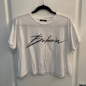 Balmain Basic White T-Shirt - Cropped